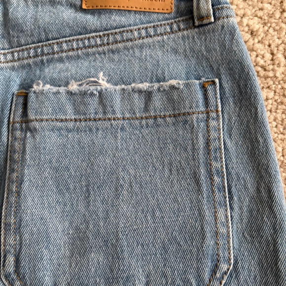 Seventy + mochi elodie jean ruffle hem festival mini blue jean skirt 4(27) NWT - Picture 10 of 15